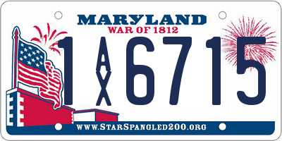 MD license plate 1AX6715