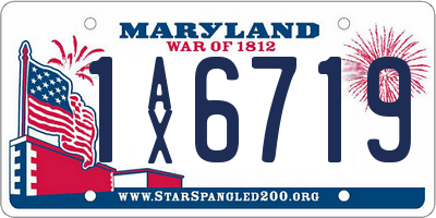 MD license plate 1AX6719