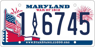 MD license plate 1AX6745
