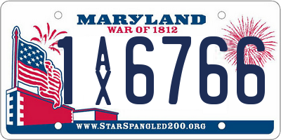 MD license plate 1AX6766
