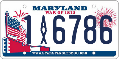 MD license plate 1AX6786