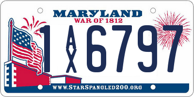 MD license plate 1AX6797
