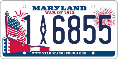 MD license plate 1AX6855