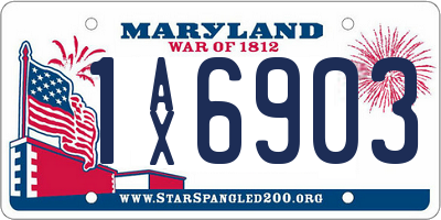 MD license plate 1AX6903