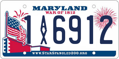 MD license plate 1AX6912