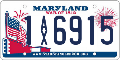 MD license plate 1AX6915