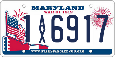 MD license plate 1AX6917