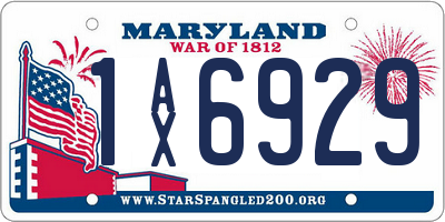 MD license plate 1AX6929