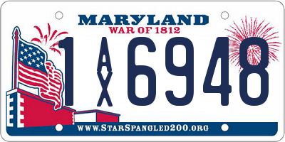 MD license plate 1AX6948