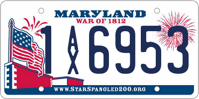 MD license plate 1AX6953
