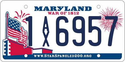 MD license plate 1AX6957
