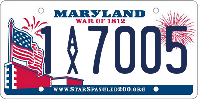 MD license plate 1AX7005