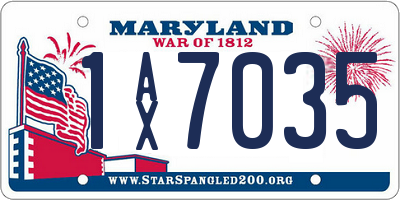 MD license plate 1AX7035