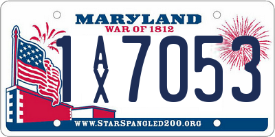 MD license plate 1AX7053