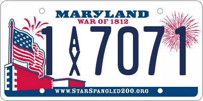 MD license plate 1AX7071