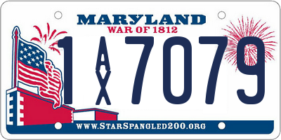 MD license plate 1AX7079