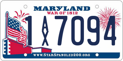 MD license plate 1AX7094