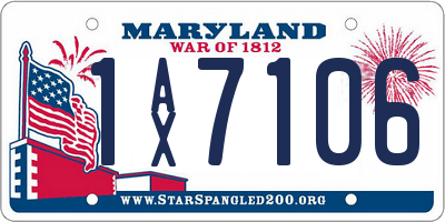 MD license plate 1AX7106