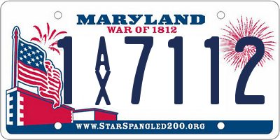 MD license plate 1AX7112