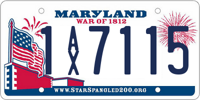 MD license plate 1AX7115