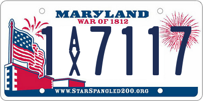 MD license plate 1AX7117