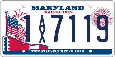 MD license plate 1AX7119