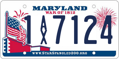 MD license plate 1AX7124