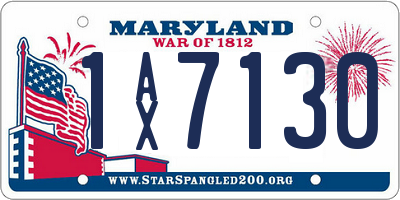 MD license plate 1AX7130