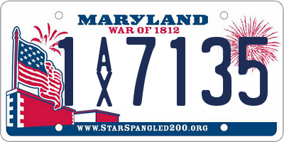 MD license plate 1AX7135