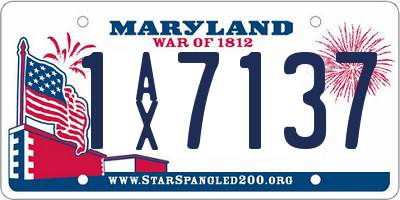 MD license plate 1AX7137
