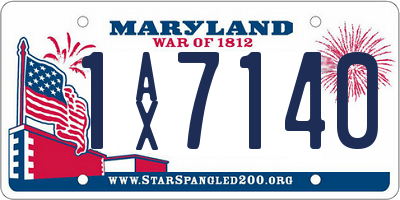 MD license plate 1AX7140