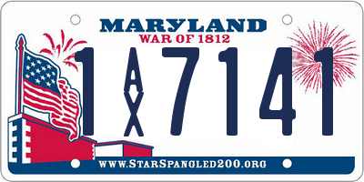 MD license plate 1AX7141