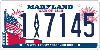 MD license plate 1AX7145