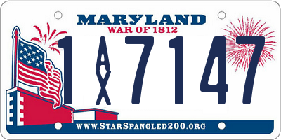 MD license plate 1AX7147