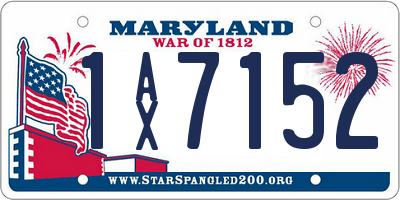 MD license plate 1AX7152