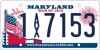 MD license plate 1AX7153