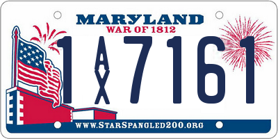 MD license plate 1AX7161