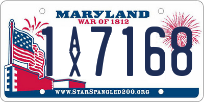 MD license plate 1AX7168