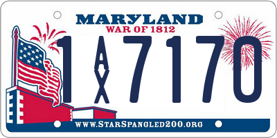 MD license plate 1AX7170