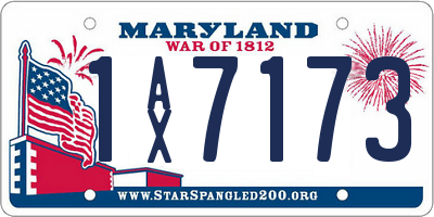 MD license plate 1AX7173