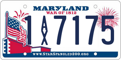 MD license plate 1AX7175