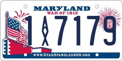 MD license plate 1AX7179