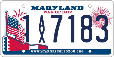 MD license plate 1AX7183