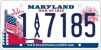 MD license plate 1AX7185