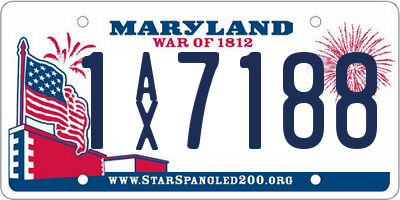 MD license plate 1AX7188
