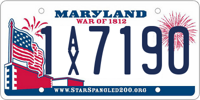 MD license plate 1AX7190