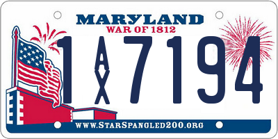 MD license plate 1AX7194