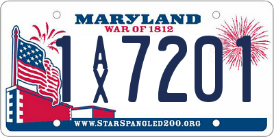 MD license plate 1AX7201