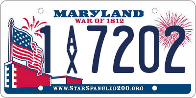 MD license plate 1AX7202