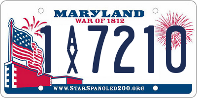 MD license plate 1AX7210